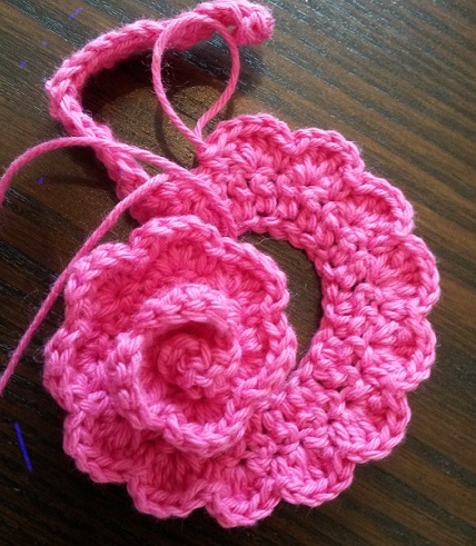 超簡単 かぎ編みで作るバラの花の編み図